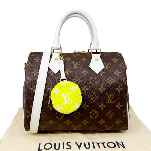 LOUIS VUITTON Speedy 25 Bandouliere LV Match Monogram Canvas Satchel Bag White
