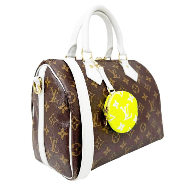 LOUIS VUITTON Speedy 25 Bandouliere LV Match Monogram Canvas Satchel Bag White