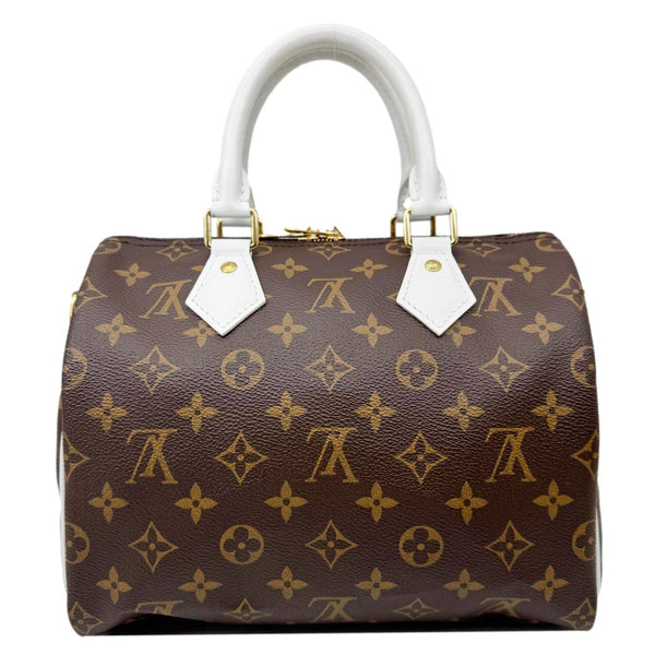 LOUIS VUITTON Speedy 25 Bandouliere LV Match Monogram Canvas Satchel Bag White