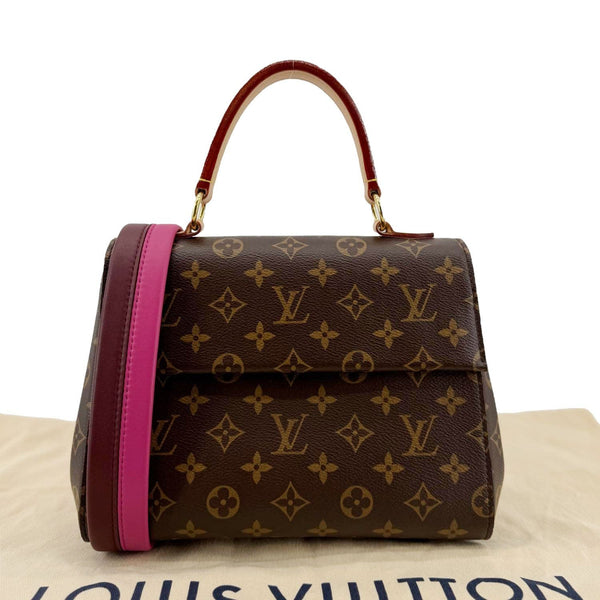 LOUIS VUITTON Cluny BB Monogram Canvas Shoulder Bag Brown
