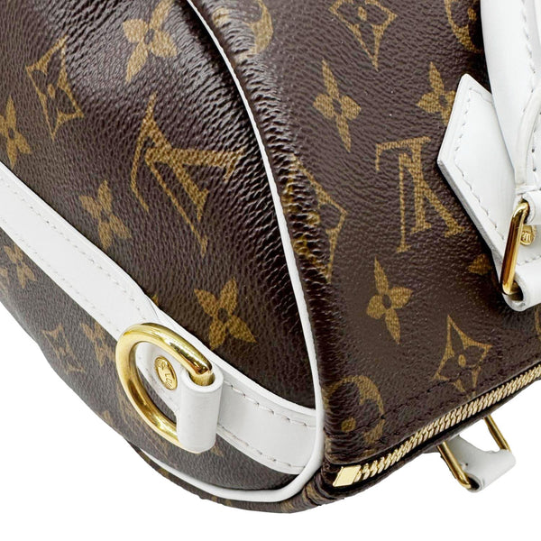 LOUIS VUITTON Speedy 25 Bandouliere LV Match Monogram Canvas Satchel Bag White