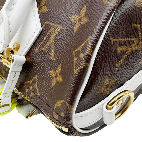LOUIS VUITTON Speedy 25 Bandouliere LV Match Monogram Canvas Satchel Bag White