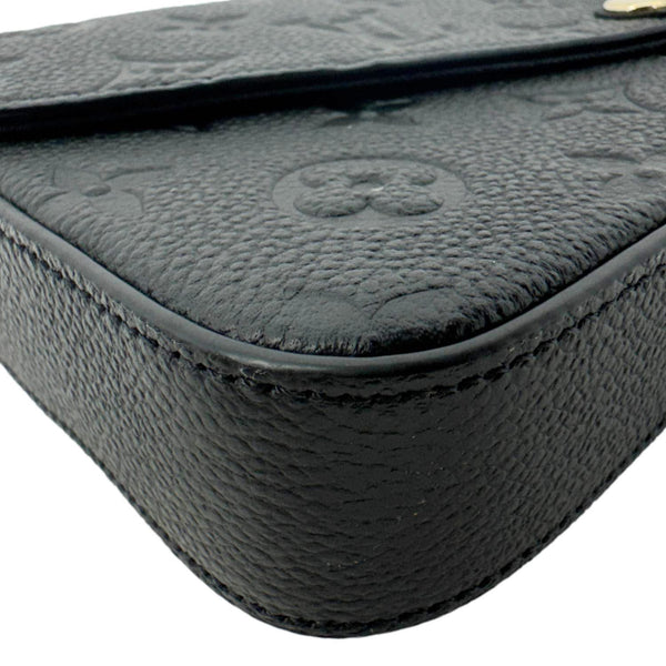 LOUIS VUITTON Felicie Pochette Monogram Empreinte Crossbody Bag Black