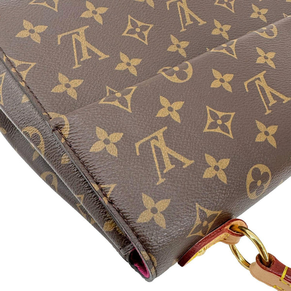 LOUIS VUITTON Cluny BB Monogram Canvas Shoulder Bag Brown