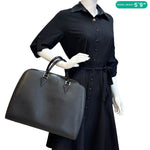 LOUIS VUITTON Sorbonne Epi Leather Briefcase Travel Bag Black