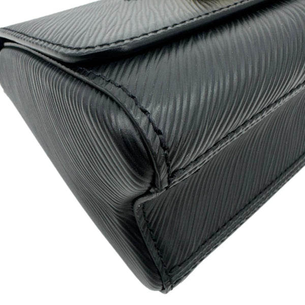 LOUIS VUITTON LV Twist MM Epi Leather Chain Shoulder Bag Black