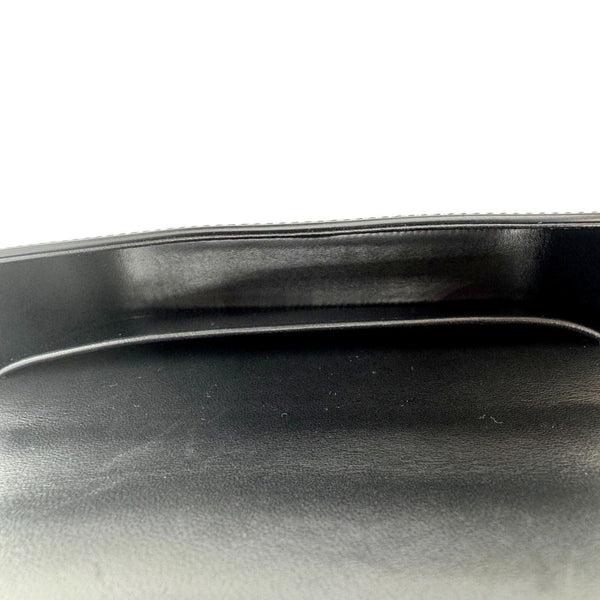 CELINE Triomphe Claude Shiny Leather Chain Shoulder Bag Black