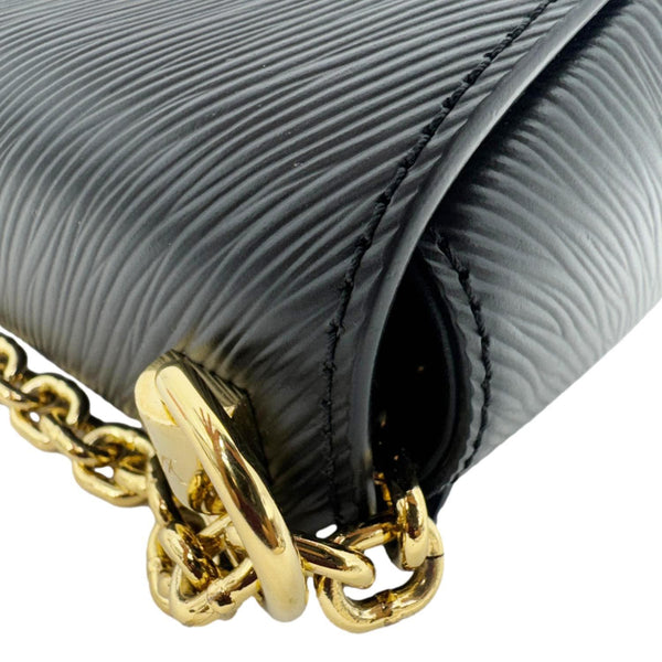 LOUIS VUITTON LV Twist MM Epi Leather Chain Shoulder Bag Black