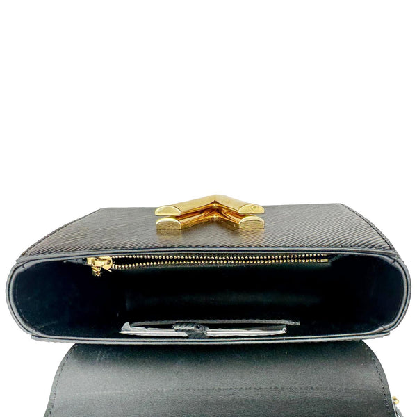LOUIS VUITTON LV Twist MM Epi Leather Chain Shoulder Bag Black