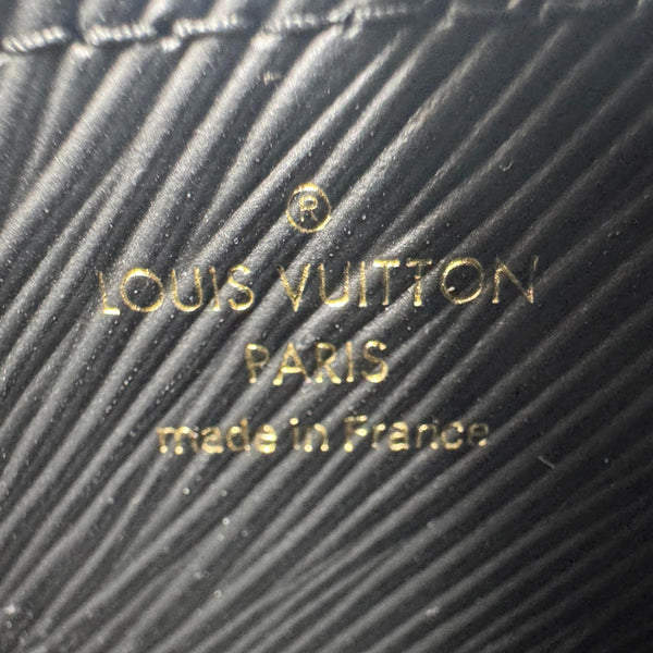 LOUIS VUITTON LV Twist MM Epi Leather Chain Shoulder Bag Black