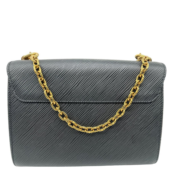 LOUIS VUITTON Twist MM Love Lock Epi Leather Crossbody Bag Black