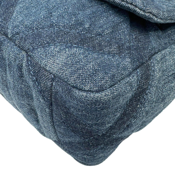CHANEL 19 Flap Medium Denim Shoulder Bag Blue