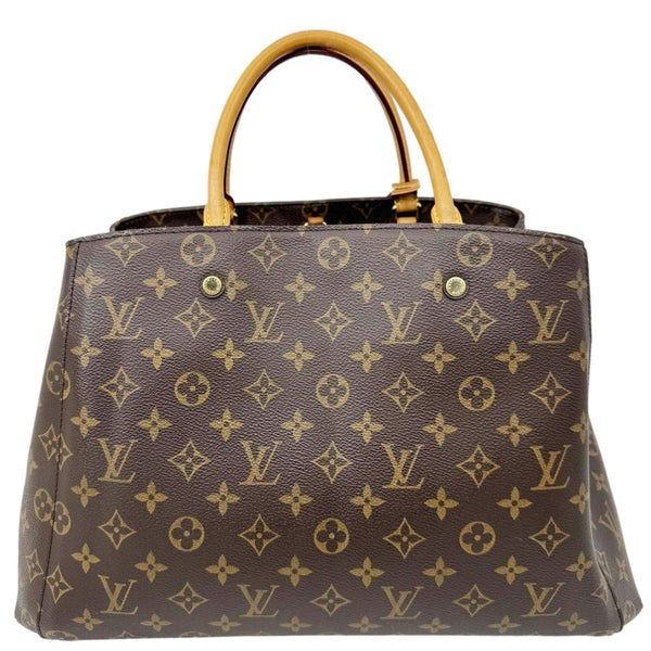 LOUIS VUITTON Montaigne GM Monogram Canvas Shoulder Bag Brown
