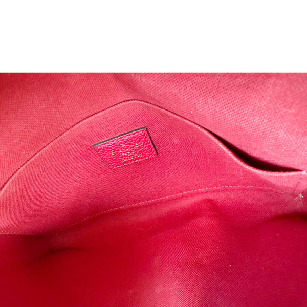 LOUIS VUITTON Felicie Pochette Monogram Empreinte Crossbody Bag Red