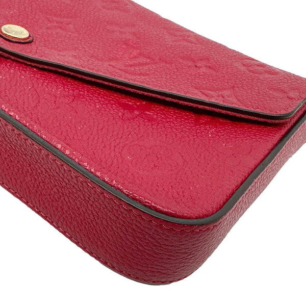 LOUIS VUITTON Felicie Pochette Monogram Empreinte Crossbody Bag Red
