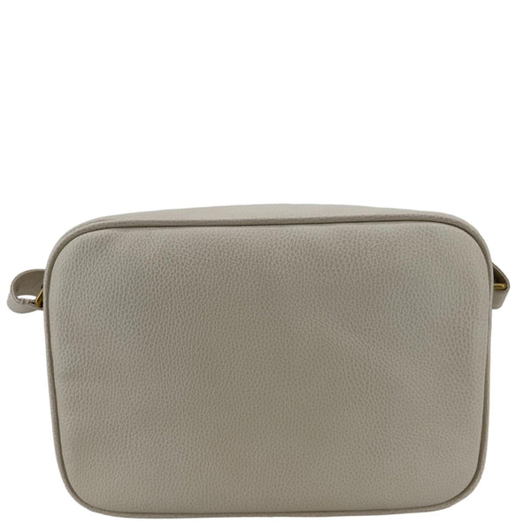 GUCCI Logo Leather Shoulder Bag Off White 523589
