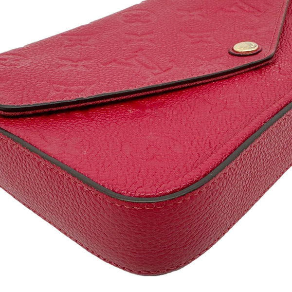 LOUIS VUITTON Felicie Pochette Monogram Empreinte Crossbody Bag Red