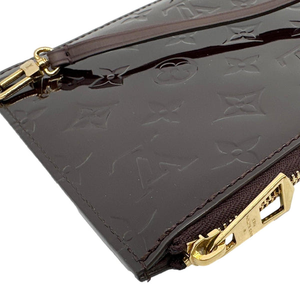 LOUIS VUITTON Monogram Vernis Wristlet Amarante