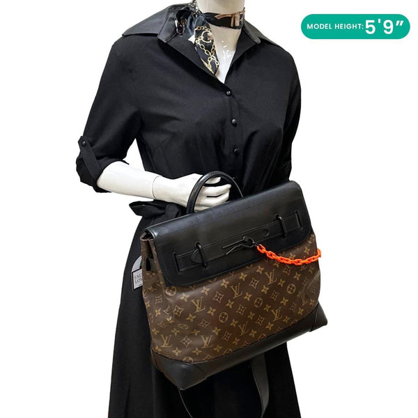 LOUIS VUITTON Steamer PM Solar Ray Monogram Canvas Messenger Bag Black