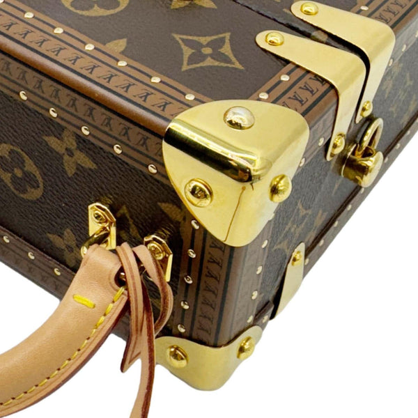 LOUIS VUITTON Camera Box Monogram Canvas Shoulder Bag Brown