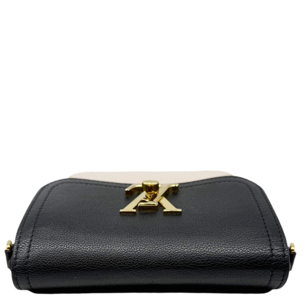 LOUIS VUITTON Lockme Tender Calfskin Leather Shoulder Bag Black