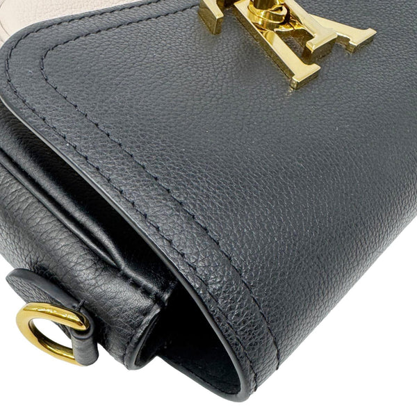 LOUIS VUITTON Lockme Tender Calfskin Leather Shoulder Bag Black