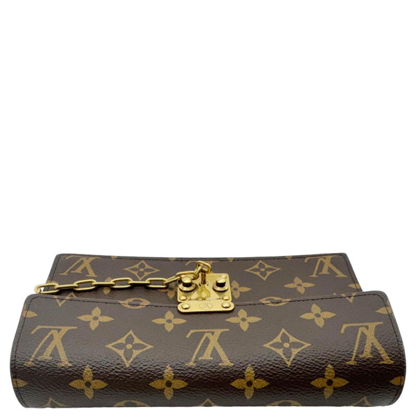 LOUIS VUITTON S Lock Monogram Canvas Belt Pouch Brown