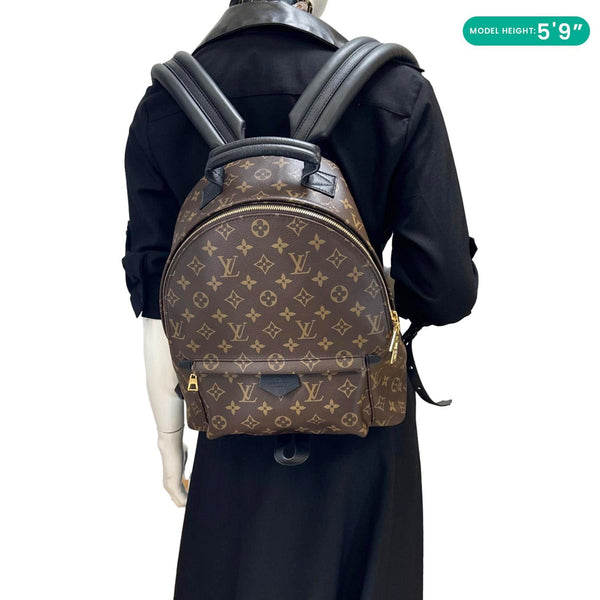 LOUIS VUITTON Palm Springs MM Monogram Canvas Backpack Brown