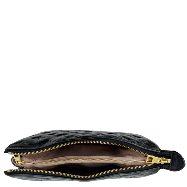 LOUIS VUITTON Coussin PM Monogram Embossed Leather Shoulder Bag Black