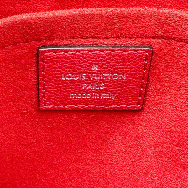 LOUIS VUITTON Very Monogram Leather Messenger Bag Red