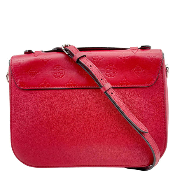 LOUIS VUITTON Very Monogram Leather Messenger Bag Red