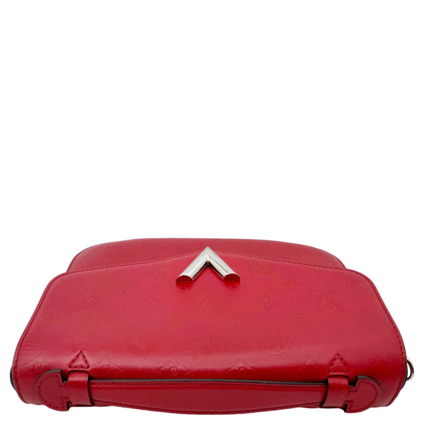 LOUIS VUITTON Very Monogram Leather Messenger Bag Red