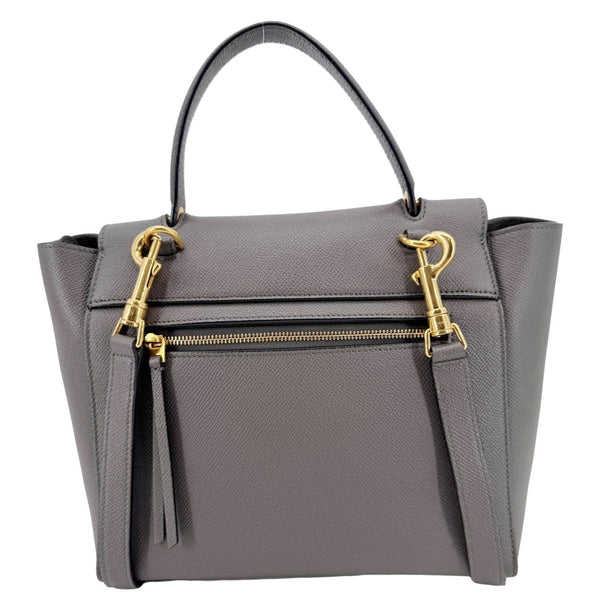 CELINE Micro Belt Grained Leather Shoulder Bag Grey