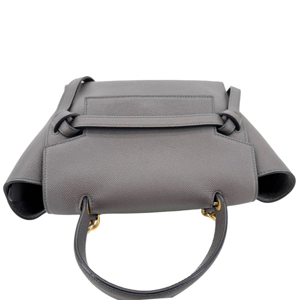 CELINE Micro Belt Grained Leather Shoulder Bag Grey