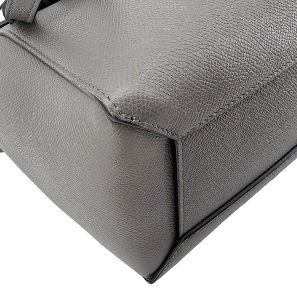 CELINE Micro Belt Grained Leather Shoulder Bag Grey