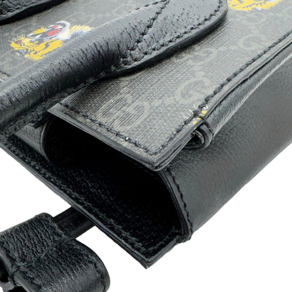 Gucci Interlocking GG Mini Supreme Tiger Printed Canvas Tote Bag Gray 696010