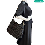 LOUIS VUITTON Neo Cabby MM Monogram Denim Hobo Bag Black