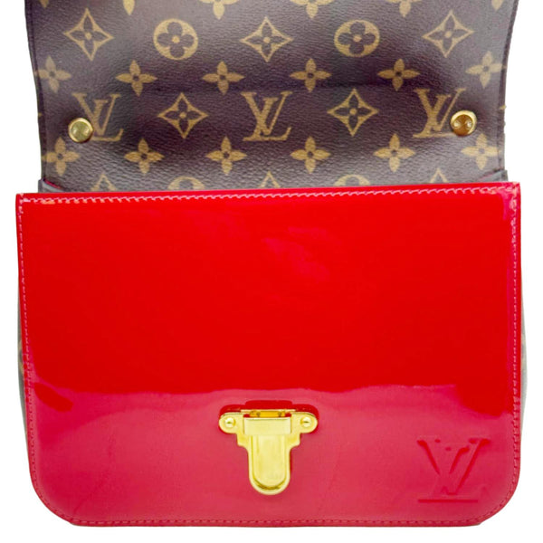 LOUIS VUITTON Cherrywood BB Vernis Leather Crossbody Bag Red