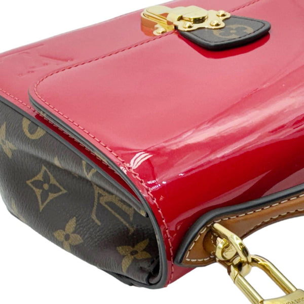 LOUIS VUITTON Cherrywood BB Vernis Leather Crossbody Bag Red