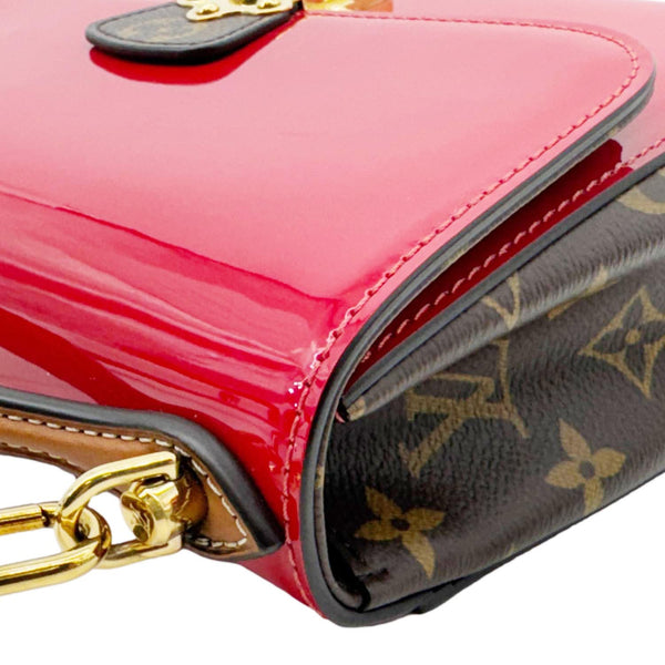 LOUIS VUITTON Cherrywood BB Vernis Leather Crossbody Bag Red