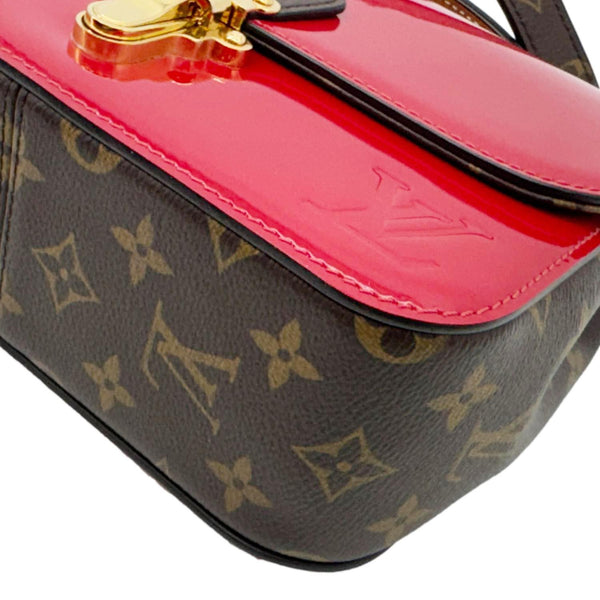 LOUIS VUITTON Cherrywood BB Vernis Leather Crossbody Bag Red