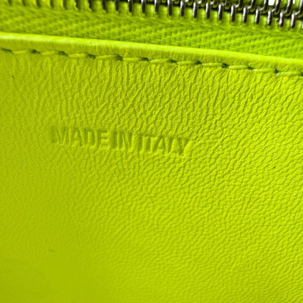 BALENCIAGA Downtown Small Calfskin Leather Chain Shoulder Bag Neon Yellow