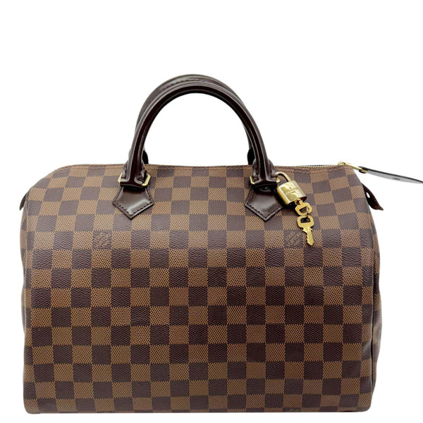 LOUIS VUITTON Speedy 30 Damier Ebene Satchel Bag Brown