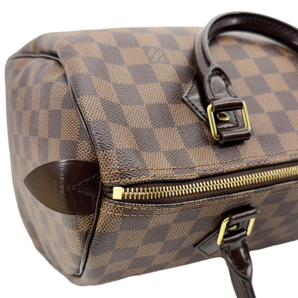 LOUIS VUITTON Speedy 30 Damier Ebene Satchel Bag Brown