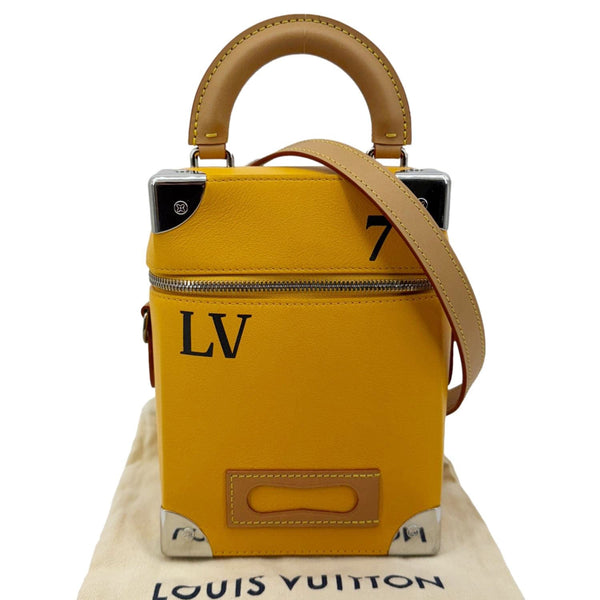 LOUIS VUITTON Vertical Box Trunk Leather Shoulder Bag Yellow