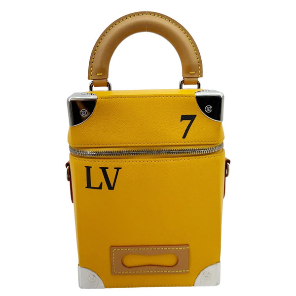 LOUIS VUITTON Vertical Box Trunk Leather Shoulder Bag Yellow