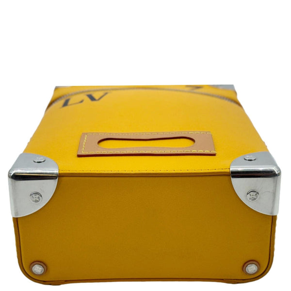 LOUIS VUITTON Vertical Box Trunk Leather Shoulder Bag Yellow