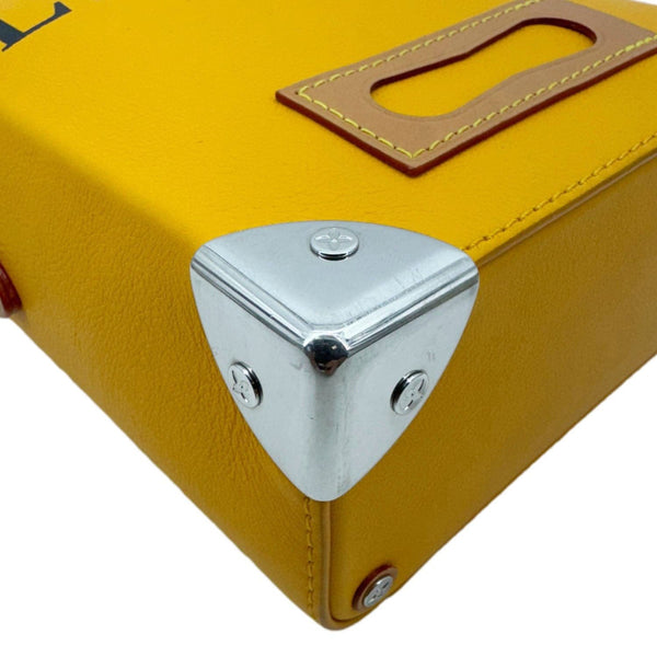 LOUIS VUITTON Vertical Box Trunk Leather Shoulder Bag Yellow