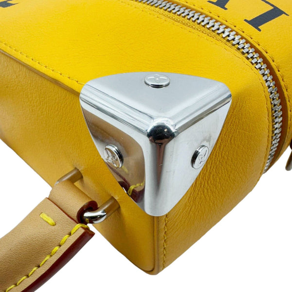 LOUIS VUITTON Vertical Box Trunk Leather Shoulder Bag Yellow