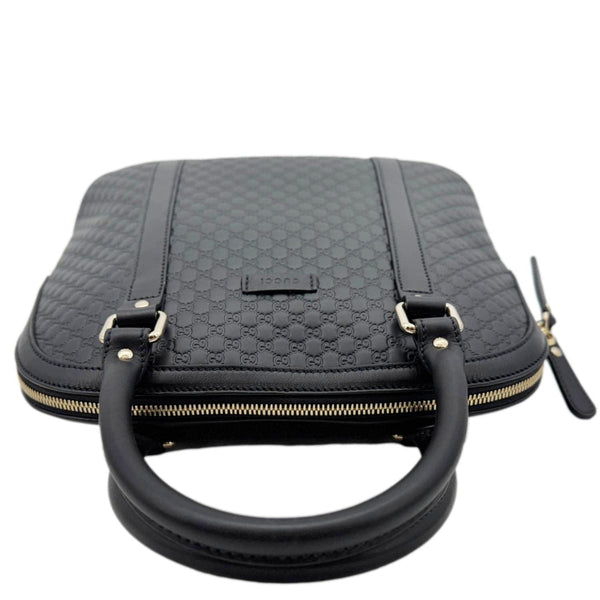 GUCCI Dome Medium Leather Crossbody Bag Black 449663